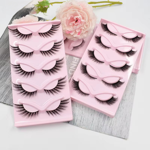 5 paires de faux cils œil de chat, cils naturels effilés, demi-cils, cils en bande effet œil de renard - Product Image 6