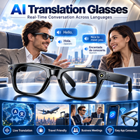 Lunettes Intelligentes IA avec Caméra 8MP, Photos 32MP, Vidéo 2K, WiFi 4, Bluetooth 5.3, Traduction, EIS Anti-tremblement, Activation Vocale, IP65, 35g, Protection Lumière Bleue