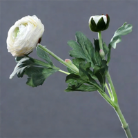 Bunga Ranunculus Sutra Buatan Tangan Grosir 2 Kuntum Warna Pink untuk Dekorasi Rumah, Pernikahan, Pesta, dan Perayaan