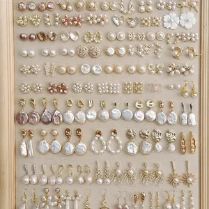 Ewelry-pendientes de plata de primera ley para mujer, arandelas de hierro de alta calidad, color negro