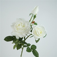 Rose artificielle haut de gamme Austin à branche unique, effet mouillé, faite à la main, pour décoration de mariage, de Noël et extérieure