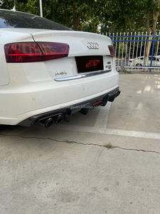 Aileron arrière en fibre de carbone de style KB avec lumière LED pour <span class=keywords><strong>Audi</strong></span> <span class=keywords><strong>A6</strong></span> C7.5, diffuseur de pare-chocs arrière, kit carrosserie 2016-18 - Product Image 6