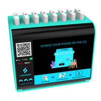 Station de location de banque d'alimentation de charge à 8 emplacements 5000mah banque d'alimentation de distributeur automatique pour café