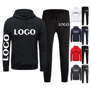 Survêtement Hommes Offre Spéciale À Capuche Costumes Ensembles Solides Hommes Sweatshirts Survêtement Printemps Hiver Molleton Pull Avec Capuche 2 pièces Ensemble - Product Image 1