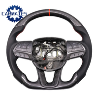 Volant en fibre de carbone forgée avec cuir perforé pour Dodge Challenger Charger SRT Hellcat 2015-2024, modification de course