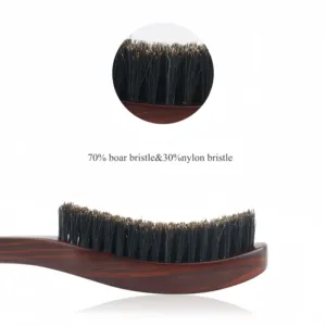 OEM/ODM Wooden Handle Men's Hair Brush Boar Bristle Beard Oil Head Brush