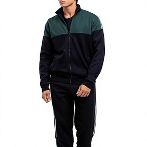 ชุดวอร์มผู้ชายแบบ Color Blocking แขนยาว ซิปครึ่งตัว สไตล์สปอร์ต มีกระเป๋าข้าง เหมาะสำหรับฤดูหนาว ผลิตจากผ้าฝ้าย 100% แห้งเร็ว - Product Image 3