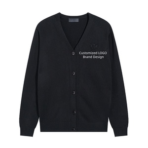 Cardigan in Cashmere Grigio da Uomo <span class=keywords><strong>Ami</strong></span> con Monogramma Ricamato, Scollo a V e Bottoni, Stile Lusso Designer Streetwear - Product Image 2