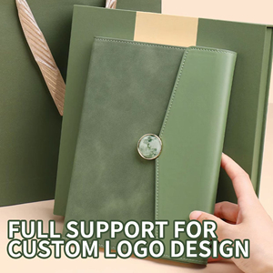 High-end Promotional Giveaways Corporate <b>Gift</b> <b>Set</b> Green Pu Leather A5 Notebook Business <b>Gift</b> <b>Set</b> with Pen Customer <b>Gift</b> <b>Set</b> - Product Image 1