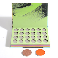 Palette de maquillage personnalisée, écologique et élégante, avec finition mate, éponge et design de marque fantaisie, pour fards à paupières cosmétiques, usage personnel