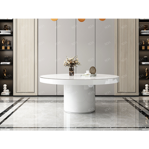 <span class=keywords><strong>NOVA</strong></span> retrò grandi <span class=keywords><strong>tavoli</strong></span> da ristorante in legno bianco <span class=keywords><strong>mobili</strong></span> di lusso commerciale tavolo da pranzo rotondo classico 8 posti - Product Image 4