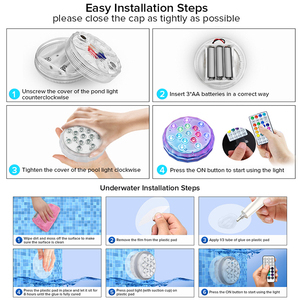 Ip68 impermeable Led piscina luz RGB Led colorido bajo el agua iluminación estanque luces sumergibles para boda fiesta Celeb - Product Image 5