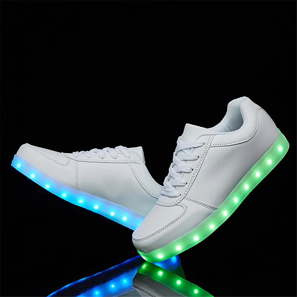 LED Light Up Shoes Unisex Low top Sneakers Flashing Shoes for Women Men Teens with USB Charging Glowing Luminous Shoes