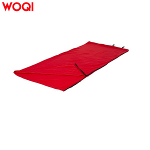 Forro de saco de dormir Woqi de microfibra roja, tipo sobre, transpirable, portátil, para viajes, para adultos, longitud estándar - Product Image 3