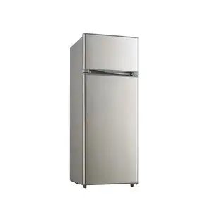 210L New Stylish 220V/50HZ R600a Refrigerant White Color Double Door Refrigerator