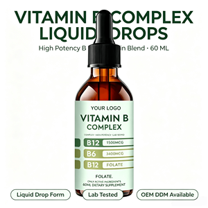 Gotas de Complejo Vitamínico <span class=keywords><strong>B</strong></span> de Marca Privada, Mezcla de Vitaminas <span class=keywords><strong>B</strong></span> Activas, Suplemento Líquido para el Equilibrio Energético - Product Image 1