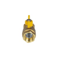 Robinet à bille en laiton de marque WLW avec levier en acier inoxydable, filetage femelle G 1/2 " x raccordement tube 3/8 " pour l'eau, OEM