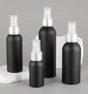40ML-150ML negro mate protector solar Spray botella <span class=keywords><strong>de</strong></span> aluminio Perfume Sub botella con pulverizador <span class=keywords><strong>de</strong></span> aluminio anodizado agua <span class=keywords><strong>de</strong></span> peluquería - Product Image 4