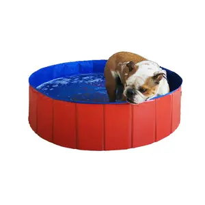 Portable 160 cm Pet Swimming Pool for Large Dogs Foldable Dog Bathing Tub Bathtub