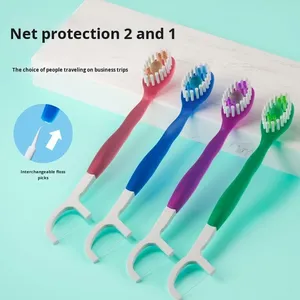Cepillo de Dientes Portátil Mini WM-T-39 para Viaje, con Cerdas Suaves para un <span class=keywords><strong>Aliento</strong></span> Fresco, Mango de Plástico Desechable para el Hogar - Product Image 1