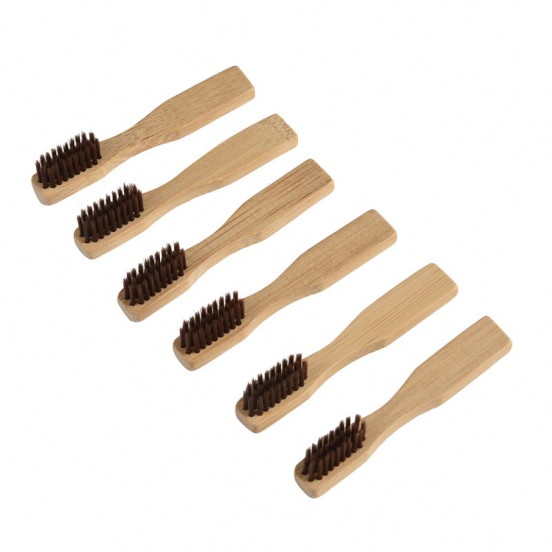 Factory direct 100% biodegradable pure bamboo toothbrush head does not damage gums has strong clearing strength