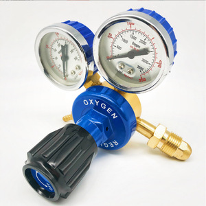 Regulador de Presión de Oxígeno Industrial G5/8 con Salida de Rosca Externa, Manómetro de Presión de Oxígeno para Soldadura y Corte, Reductor de Presión de Oxígeno - Product Image 1