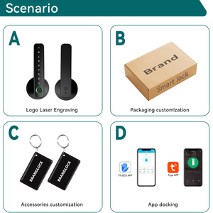 Cerradura Inteligente para Puerta de Vidrio y Aluminio Camakt 2025 Tuya, Desbloqueo con Huella Dactilar, Llave Inteligente para Teléfono Inteligente, Compatible con la Nube - Product Image 5