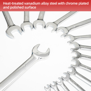 Wholesale 15pcs Metric Flex Head <b>Ratchet</b> Wrench <b>Set</b> CRV Industrial Grade Herramientas <b>Spanner</b> Tools - Product Image 4