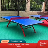 Table de tennis de table pliable en acier pour l'intérieur et l'extérieur, idéale pour le tennis de table et le badminton