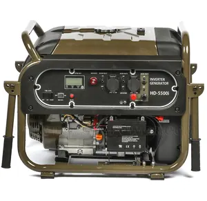 Open Frame Silent 15HP Key Start Luar Ruangan Portabel Mute Digital Inverter Generator Bensin untuk Cadangan Darurat Tentara