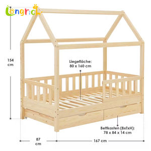 Meubles de chambre à coucher au design moderne, <span class=keywords><strong>lit</strong></span> en <span class=keywords><strong>bois</strong></span> pour enfants avec barrières, <span class=keywords><strong>lit</strong></span> bébé design, <span class=keywords><strong>lit</strong></span> pour enfants avec tiroir de rangement - Product Image 6