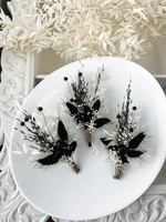 Boutonnière personnalisée couleur gothique bohème avec fleurs séchées, mini bouquet pour le marié, accessoires pour les garçons d'honneur, Pâques