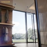 Ventana de Apertura Paralela WAZZOR con Certificación NFRC, Control Remoto por Aplicación Móvil con Huella Dactilar Inteligente, Compatible con Hogar Inteligente