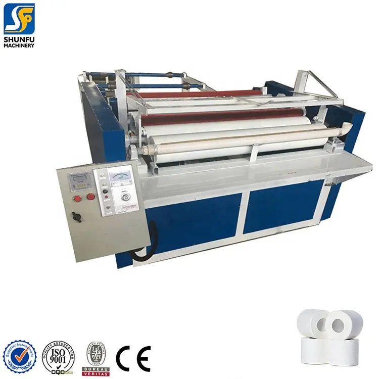 Small factory toilet roll tissue paper rewinding machine slitting rewinding machine for paper mill and printing