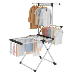 ราวตากผ้าอลูมิเนียมพับได้รุ่นใหม่ สำหรับใช้ในห้องน้ำและบ้าน - Product Image 1