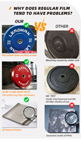 Plaques de protection en caoutchouc avec logo personnalisé, équipement de fitness commercial robuste pour salle de sport