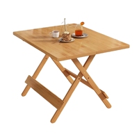Table à manger pliante en bois massif, élégante, rustique, légère, portable, meubles d'extérieur modernes, montage facile, jardin