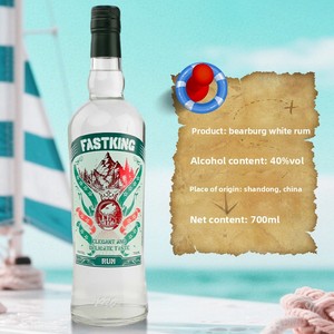 <span class=keywords><strong>Rhum</strong></span> <span class=keywords><strong>blanc</strong></span> FASTKING Clarity, distillé, 40% d'alcool, 700 ml, exceptionnellement doux, saveur équilibrée, finale propre - Product Image 4