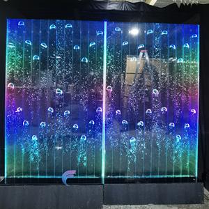 Indoor bar used lounge LED glowing swirl water bubble wall <b>night</b> club background furniture - Product Image 2