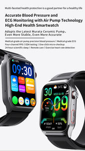 Montre connectée F520Pro avec grand écran carré de 2,10 pouces, pompe à air, surveillance de la pression artérielle, fréquence cardiaque, suivi de la santé, 136+ modes sportifs - Product Image 4