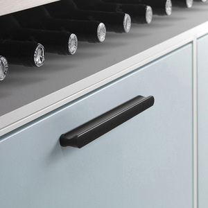 Poignées de commode sur mesure pour meubles, design moderne en alliage d'aluminium, forme rail de train européen, luxe - Product Image 3