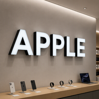 Enseigne lumineuse LED extérieure personnalisée en acrylique pour restaurants et cafés - Utilisation publicitaire, alimentation par transformateur/CC, étanche IP65
