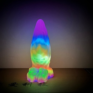 New Arrival Luminous Penis Black Tortoise Glow in Dark Series Liquid Silicone <b>Dildos</b> Luminous <b>Dildo</b> for Men - Product Image 4