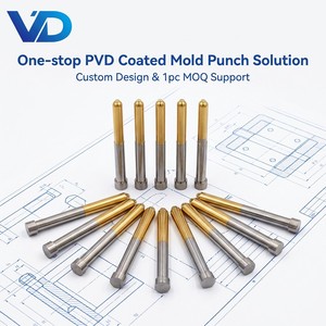 PVD Coated Mold Punch HSS M2 TiN Coated Punch Riveting <strong>Tooling</strong> Components Custom Non-standard TiN Punch - Product Image 1
