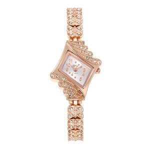 Montres pour femmes Bracelet en cristal de luxe <span class=keywords><strong>Montre</strong></span>-bracelet en pierres précieuses Montres habillées pour femmes <span class=keywords><strong>Montre</strong></span> de marque féminine en <span class=keywords><strong>or</strong></span> à la mode - Product Image 6