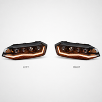 Ensemble de phares LED BK pour Volkswagen Polo 2017-2022, mise à niveau des phares avant avec lentille de projecteur matricielle, DRL, clignotants séquentiels