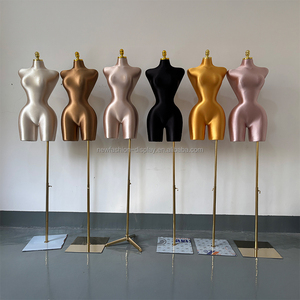 Maniquí de Fibra de Vidrio de Medio Cuerpo Curvy BBL para Lencería, Tallas Grandes, con Busto Grande y Caderas Anchas, en Pose de Pie - Product Image 1