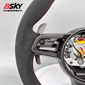 Volant en cuir de cerf amélioré pour Porsche Panamera Cayenne Macan 718 <span class=keywords><strong>911</strong></span> 918 997 991 970 986 985 Boxster Cayman - Product Image 4