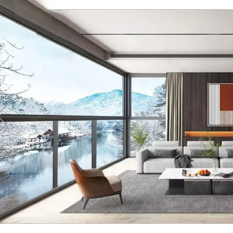 Ikealuminum 2023 Privacy Pdlc Film de verre intelligent Fenêtre opaque Electr Fenêtre coulissante verticale en aluminium pour maison