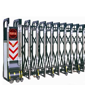 Porte d'entrée coulissante télescopique en aluminium décorative pliante de sécurité en acier inoxydable rétractable automatique pour l'école - Product Image 1